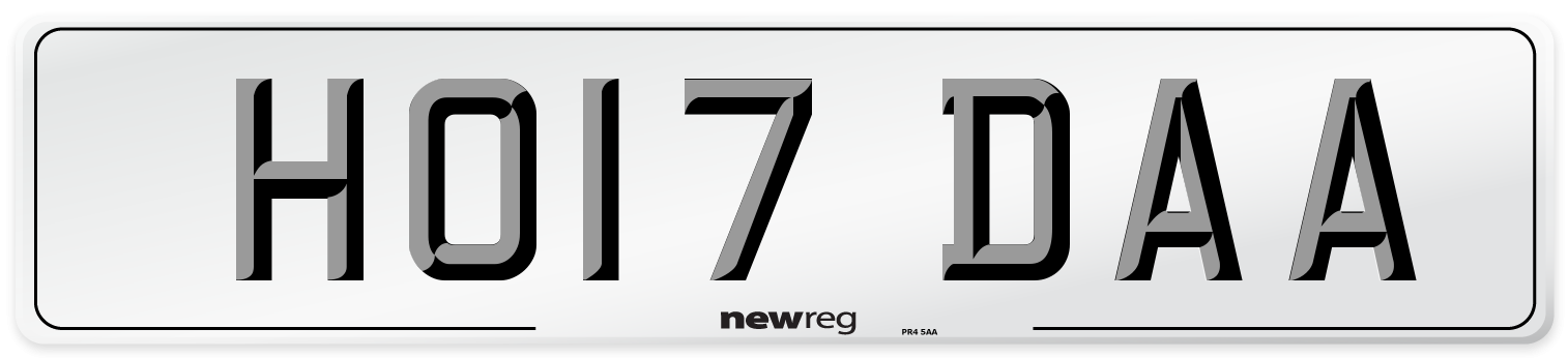 HO17 DAA Number Plate from New Reg